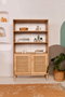 Hanah Home Hazeran Estantería de Madera de Carpe en Roble
